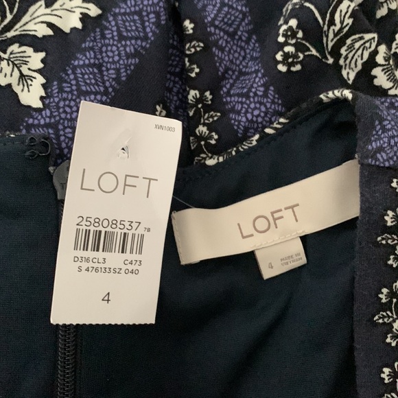 NWT Loft Floral Faux Wrap Dress - Picture 7 of 8
